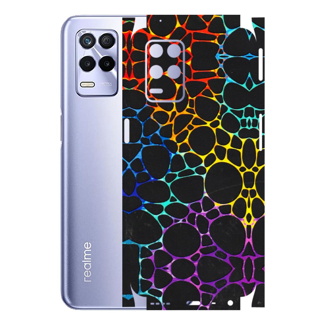 Realme Phone Skins (All Models) - Abstract Art MultiColour - 3D Embossed Finish (L-133) Realme 8S (5G)