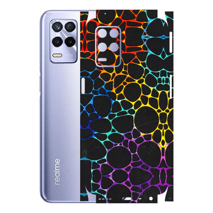Realme Phone Skins (All Models) - Abstract Art MultiColour - 3D Embossed Finish (L-133) Realme 8S (5G)