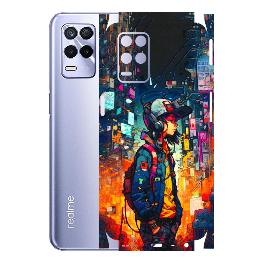 Realme Phone Skins (All Models) - Street Anime Guy - 3D Embossed Finish (L-158) Realme 8S (5G)