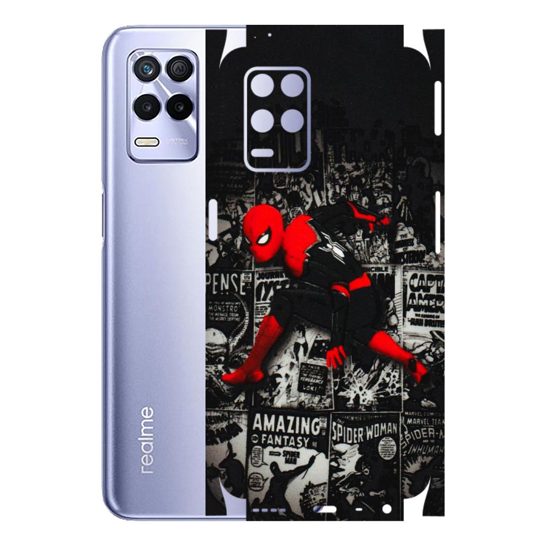 Realme Phone Skins (All Models) - SpiderMan New - 3D Embossed Finish (L-162) Realme 8S (5G)