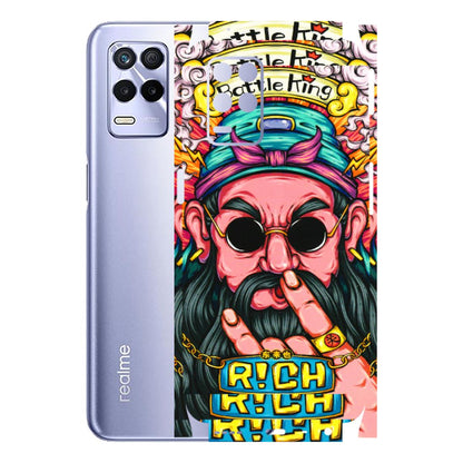 Realme Phone Skins (All Models) - Battle King Dude Face - 3D Embossed Finish (L-178) Realme 8S (5G)