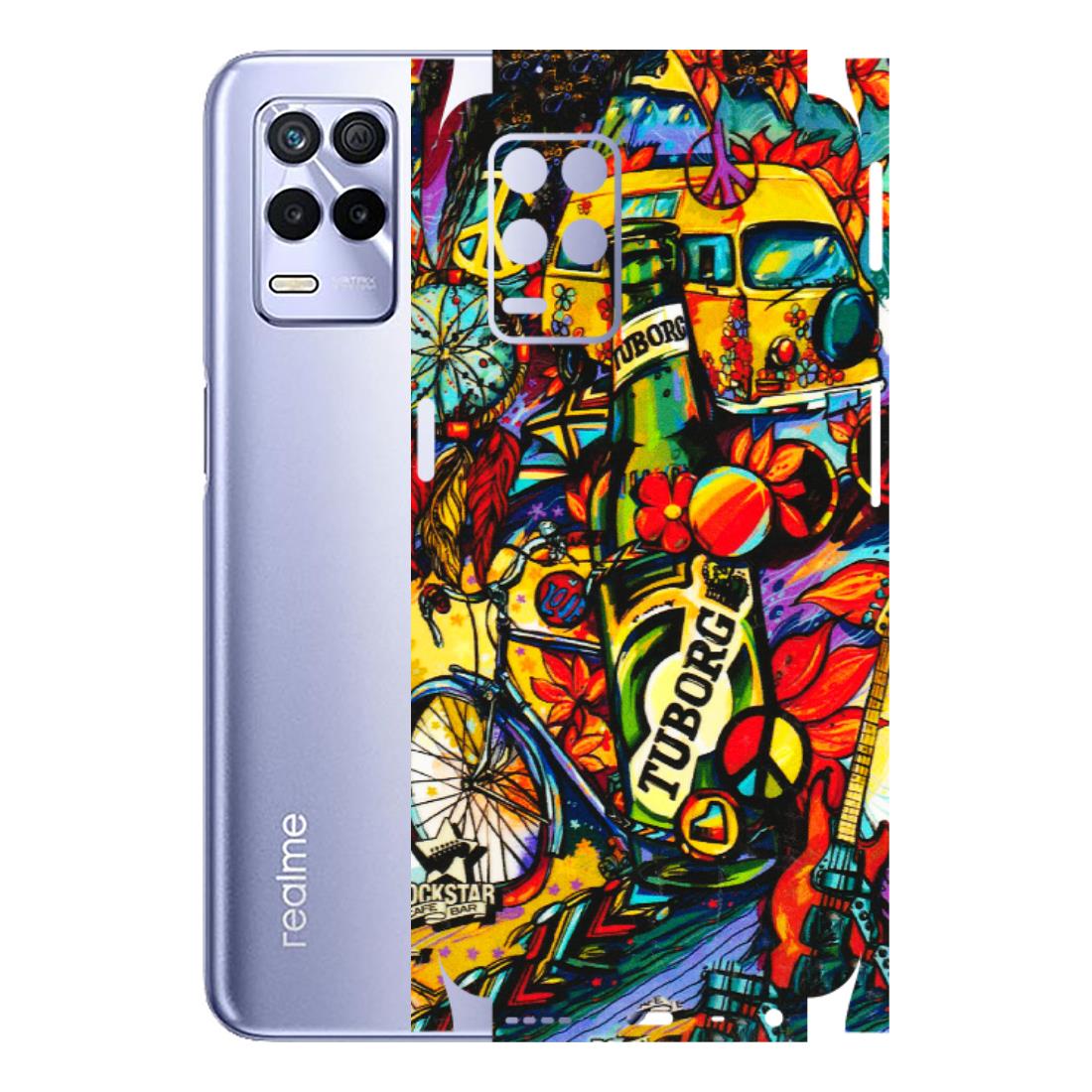 Realme Phone Skins (All Models) - Cool Beer Bottle - 3D Embossed Finish (L-193) Realme 8S (5G)
