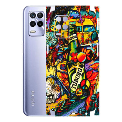 Realme Phone Skins (All Models) - Cool Beer Bottle - 3D Embossed Finish (L-193) Realme 8S (5G)