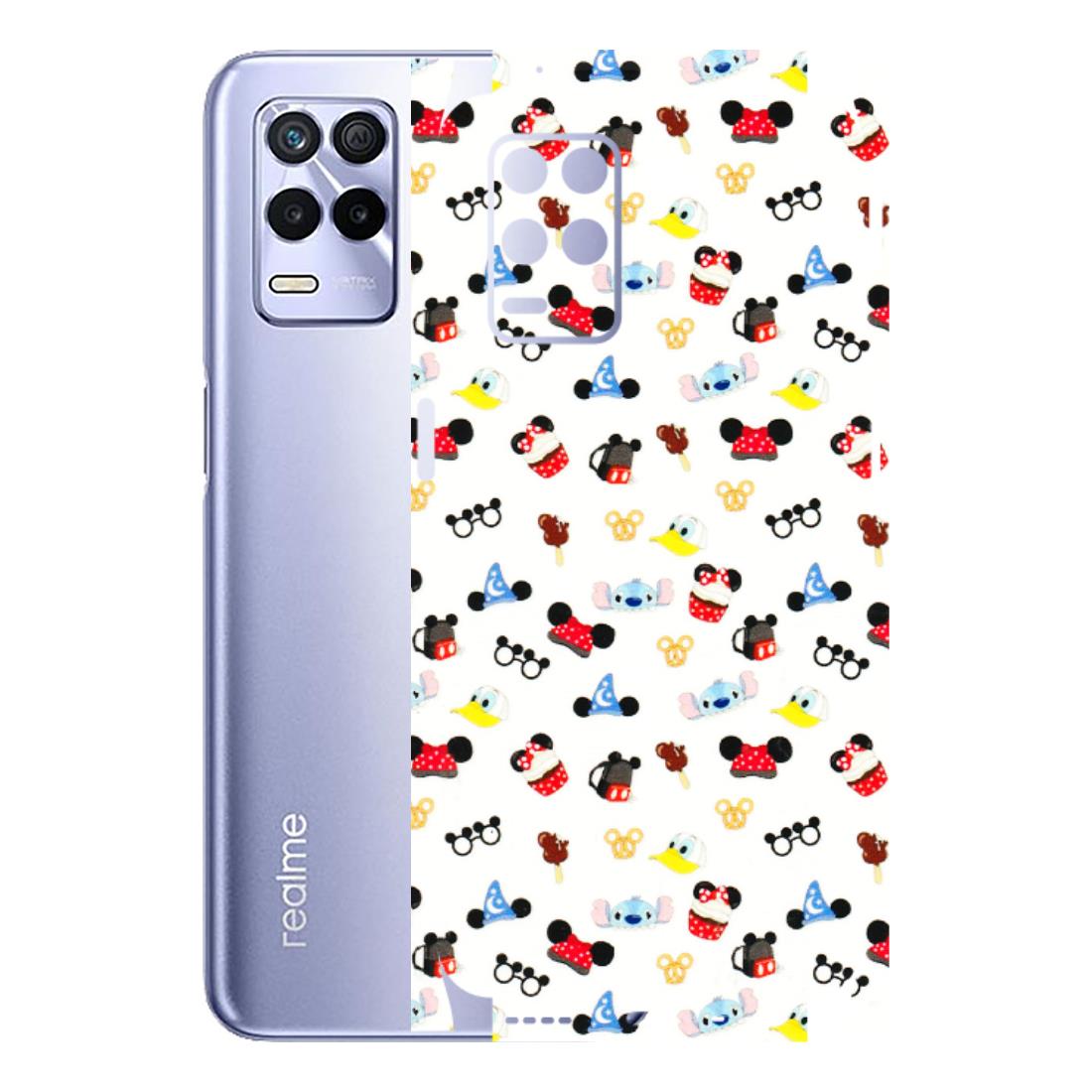 Realme Phone Skins (All Models) - Minnie Mouse & Donald Doodles s - 3D Embossed Finish (L-194) Realme 8S (5G)