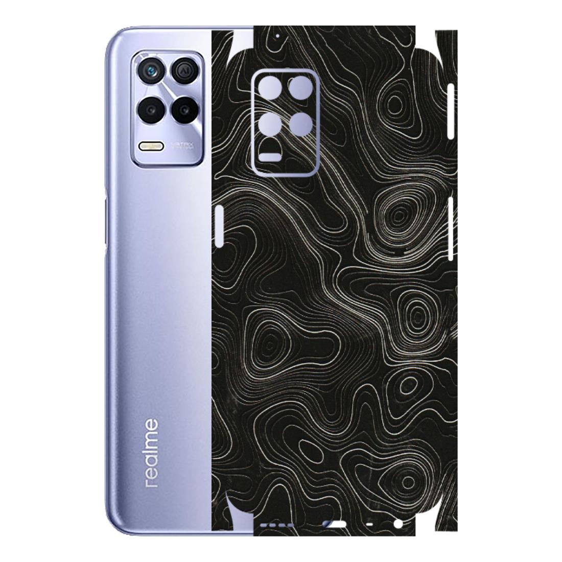 Realme Phone Skins (All Models) - Black Swirl - 3D Embossed Finish (L-196) Realme 8S (5G)