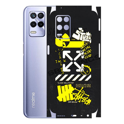 Realme Phone Skins (All Models) - Anti Social Graffiti - 3D Embossed Finish (L-198) Realme 8S (5G)
