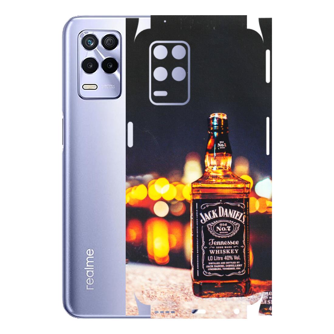 Realme Phone Skins (All Models) - JD Whiskey Bottle - 3D Embossed Finish (L-20) Realme 8S (5G)
