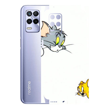 Realme Phone Skins (All Models) - Cute Tom And Jerry - 3D Embossed Finish (L-220) Realme 8S (5G)