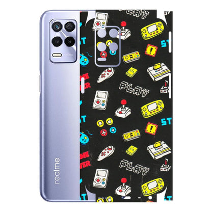 Realme Phone Skins (All Models) - Gaming Doodles - 3D Embossed Finish (L-224) Realme 8S (5G)