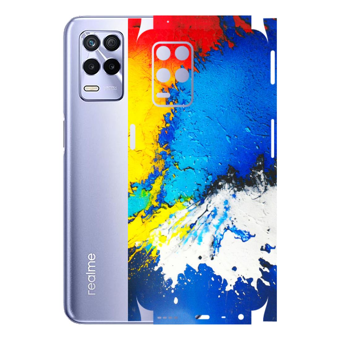 Realme Phone Skins (All Models) - Acrylic Paint Spill - 3D Embossed Finish (L-229) Realme 8S (5G)