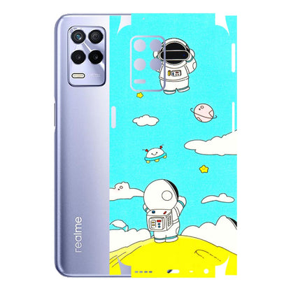 Realme Phone Skins (All Models) - Blue Skies Astro Float - 3D Embossed Finish (L-230) Realme 8S (5G)