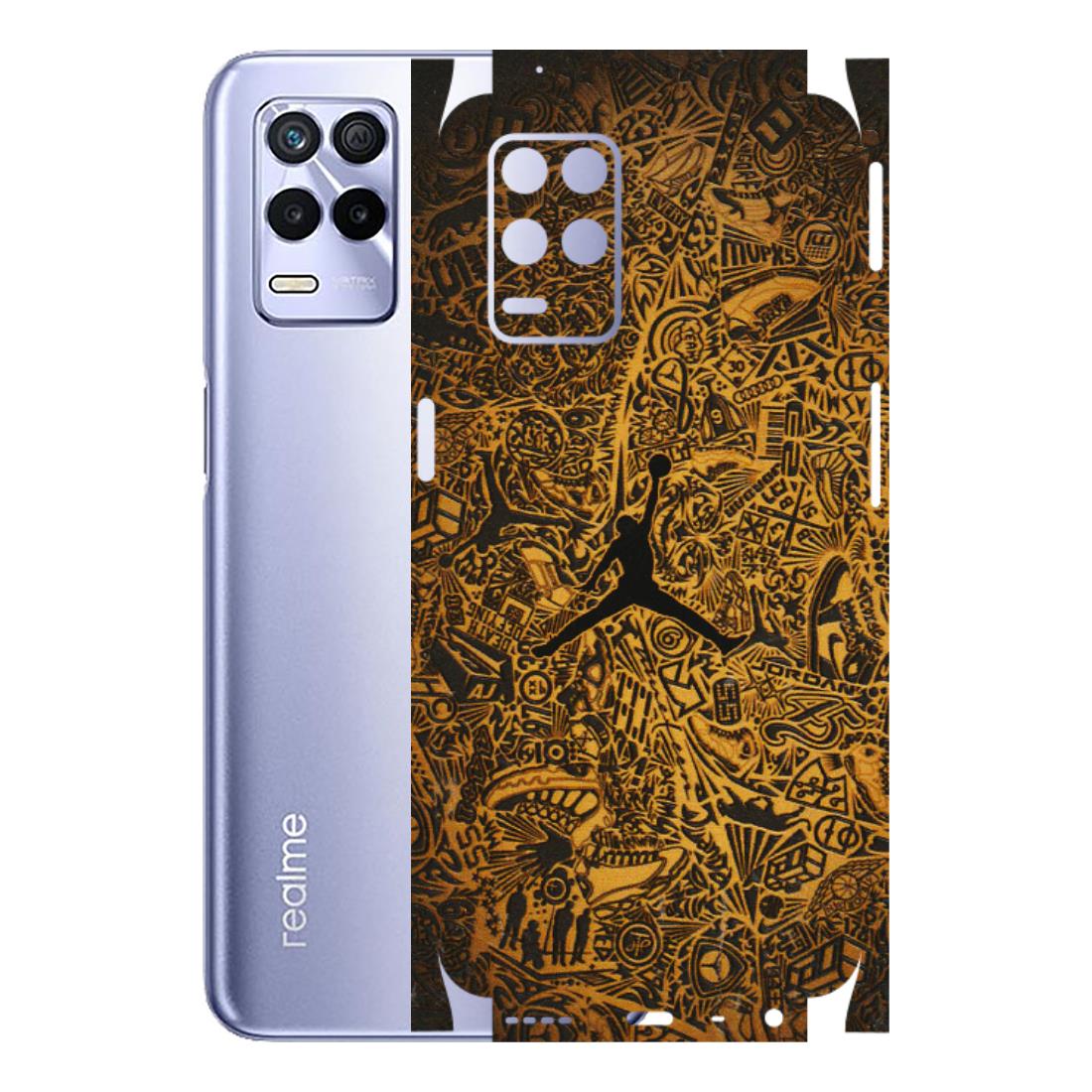 Realme Phone Skins (All Models) - Premium Gold Basketball Player - 3D Embossed Finish (L-236) Realme 8S (5G)