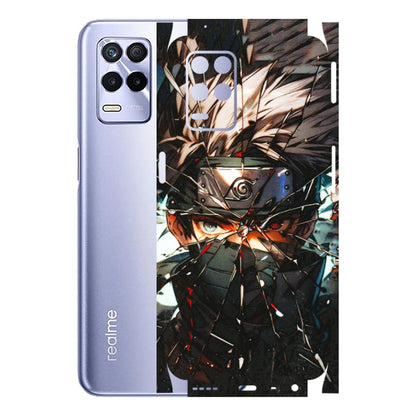 Realme Phone Skins (All Models) - Kakashi Shattered Glass Effect - 3D Embossed Finish (L-237) Realme 8S (5G)
