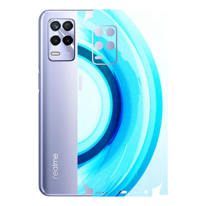 Realme Phone Skins (All Models) - The Blue Curve - 3D Embossed Finish (L-244) Realme 8S (5G)