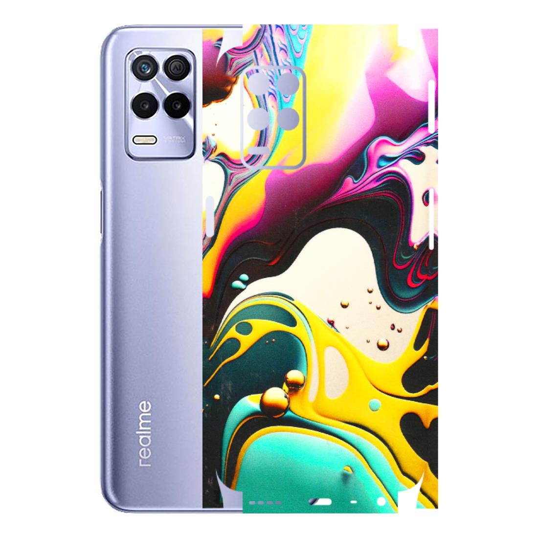 Realme Phone Skins (All Models) - Multicolor Abstract pattern - 3D Embossed Finish (L-254) Realme 8S (5G)