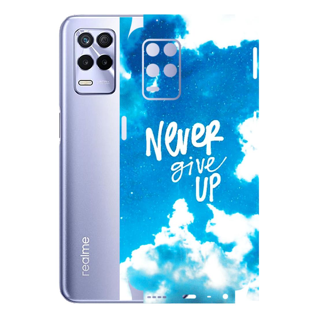 Realme Phone Skins (All Models) - Never Give Up - 3D Embossed Finish (L-279) Realme 8S (5G)