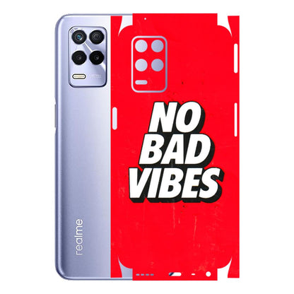Realme Phone Skins (All Models) - No Bad Vibes - 3D Embossed Finish (L-280) Realme 8S (5G)