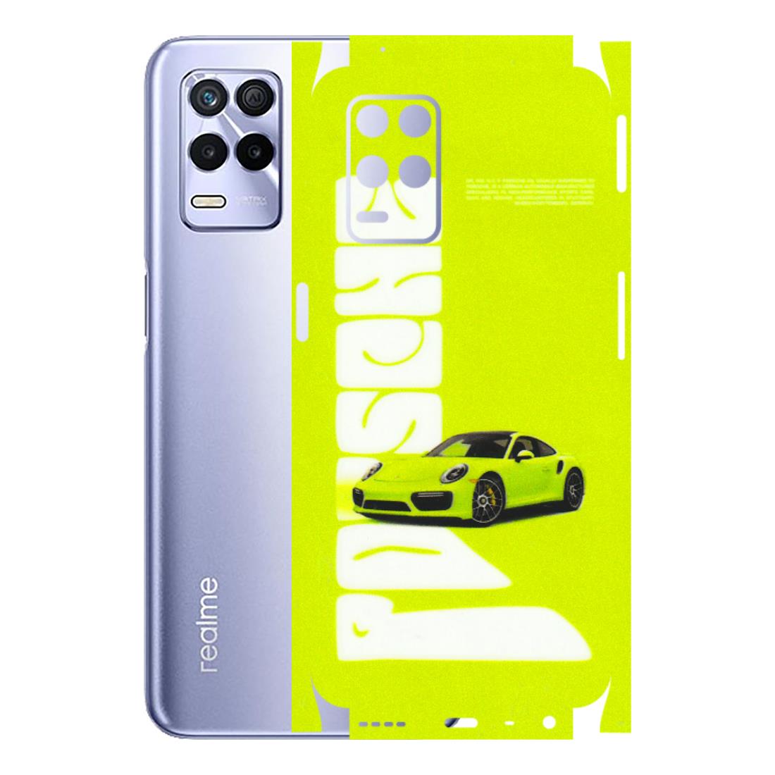 Realme Phone Skins (All Models) - Lime Green Porche - 3D Embossed Finish (L-30) Realme 8S (5G)