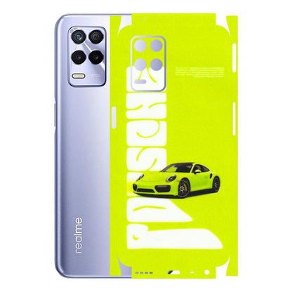 Realme Phone Skins (All Models) - Lime Green Porche - 3D Embossed Finish (L-30) Realme 8S (5G)