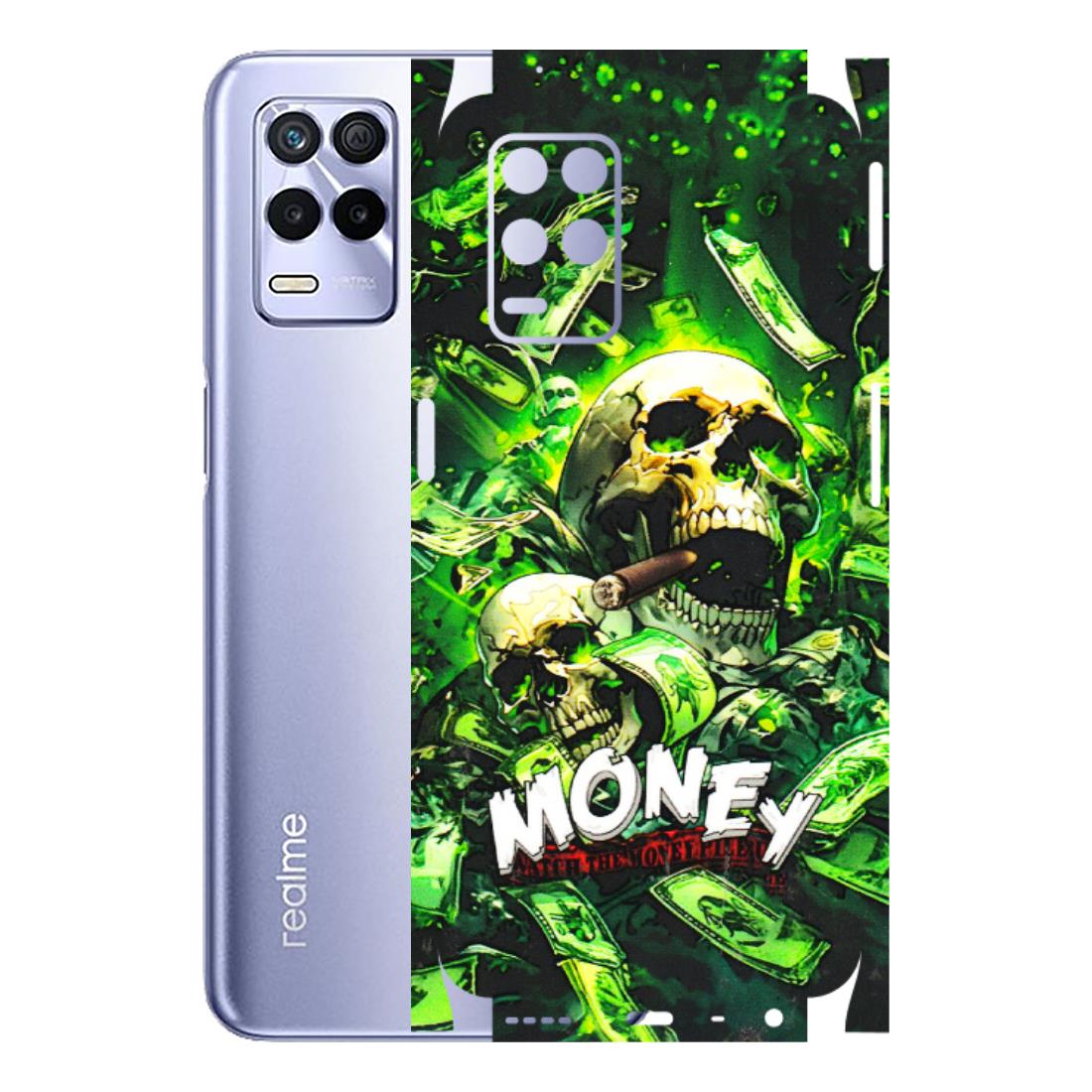 Realme Phone Skins (All Models) - Skull Money - 3D Embossed Finish (L-303) Realme 8S (5G)