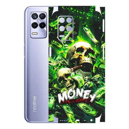 Realme Phone Skins (All Models) - Skull Money - 3D Embossed Finish (L-303) Realme 8S (5G)