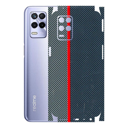 Realme Phone Skins (All Models) - Blue Sober Lines - 3D Embossed Finish (L-305) Realme 8S (5G)