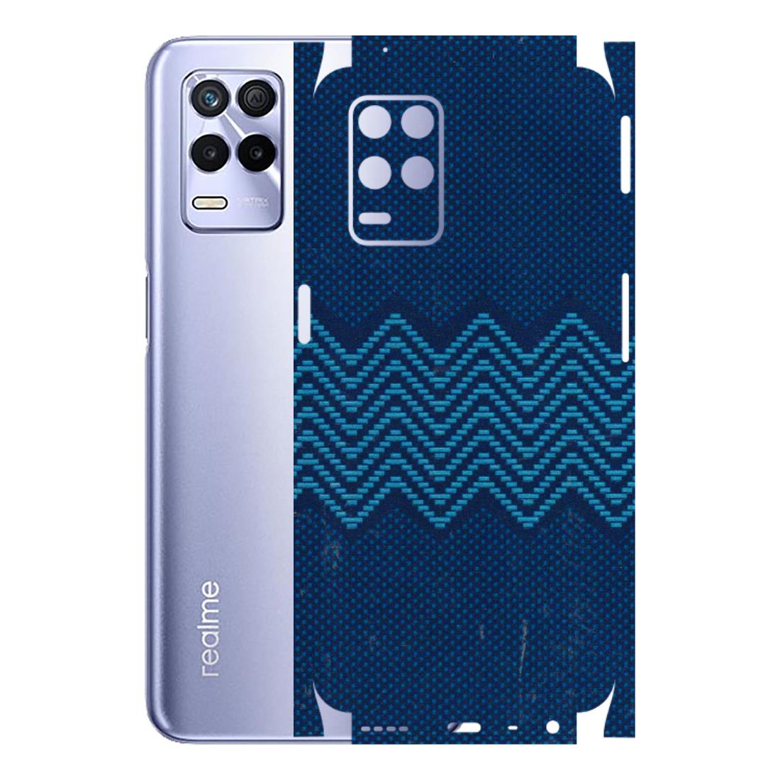 Realme Phone Skins (All Models) - Blue Sober Waves - 3D Embossed Finish (L-306) Realme 8S (5G)