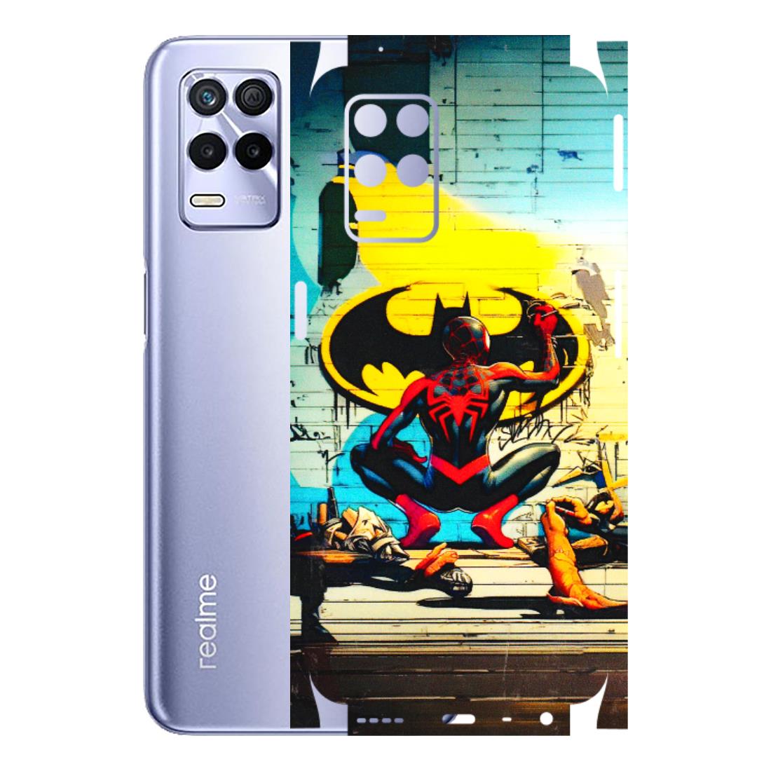 Realme Phone Skins (All Models) - New Spiderman Bat Logo - 3D Embossed Finish (L-309) Realme 8S (5G)