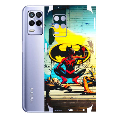 Realme Phone Skins (All Models) - New Spiderman Bat Logo - 3D Embossed Finish (L-309) Realme 8S (5G)