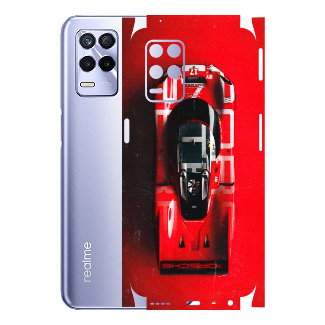 Realme Phone Skins (All Models) - Red Porsche Car Logo - 3D Embossed Finish (L-315) Realme 8S (5G)
