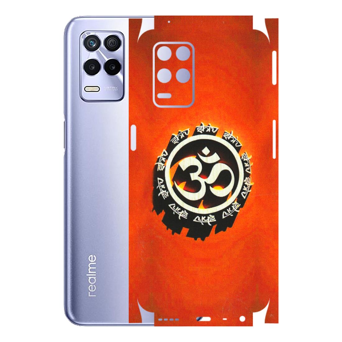 Realme Phone Skins (All Models) - Aum Shiv Orange - 3D Embossed Finish (L-32) Realme 8S (5G)