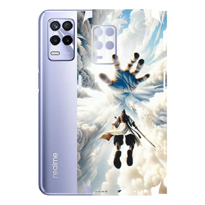 Realme Phone Skins (All Models) - Big Hand With Monkey King - 3D Embossed Finish (L-323) Realme 8S (5G)