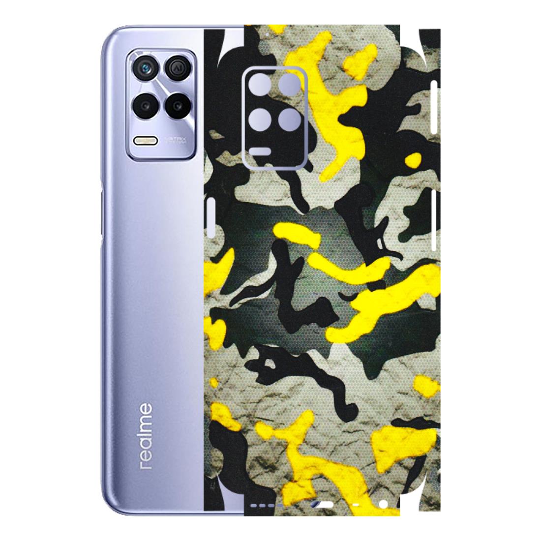 Realme Phone Skins (All Models) - Yellow Camouflage - 3D Embossed Finish (L-61) Realme 8S (5G)