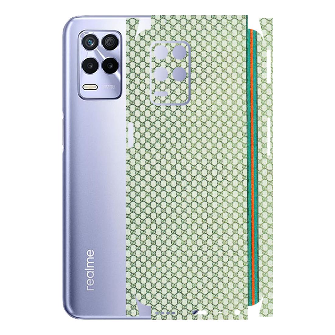 Realme Phone Skins (All Models) - Gucci Fabric Pattern - 3D Embossed Finish (L-73) Realme 8S (5G)