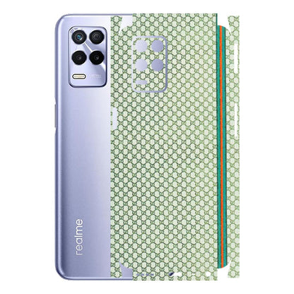 Realme Phone Skins (All Models) - Gucci Fabric Pattern - 3D Embossed Finish (L-73) Realme 8S (5G)