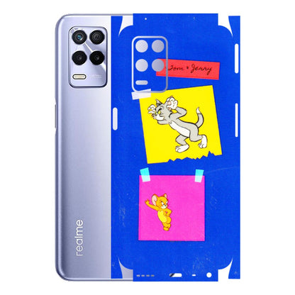 Realme Phone Skins (All Models) - Tom N Jerry Sticky Notes - 3D Embossed Finish (L-88) Realme 8S (5G)