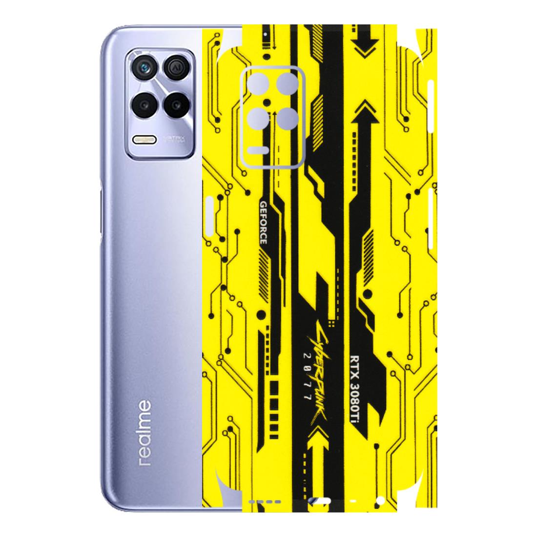Realme Phone Skins (All Models) - Yellow Cyberpunk - 3D Embossed Finish (L-93) Realme 8S (5G)