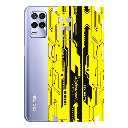 Realme Phone Skins (All Models) - Yellow Cyberpunk - 3D Embossed Finish (L-93) Realme 8S (5G)