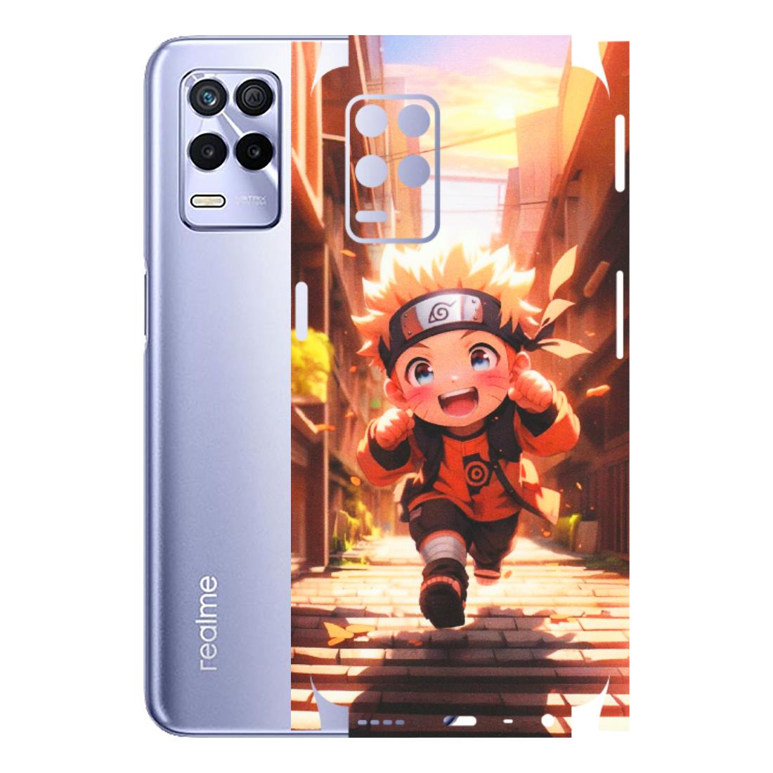 Realme Phone Skins (All Models) - Naruto Cute Toon Running - Matte Finish (M-04) Realme 8S (5G)