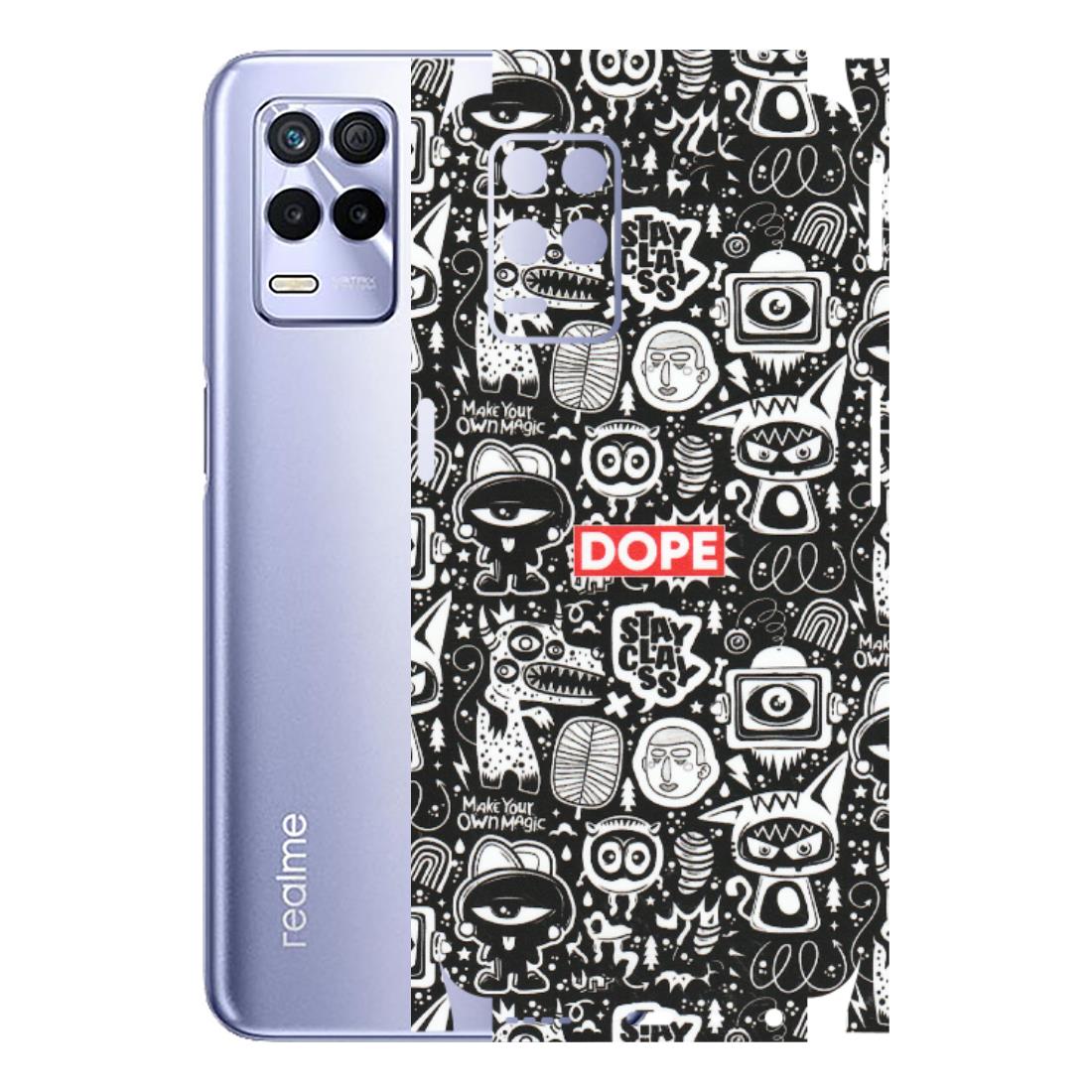 Realme Phone Skins (All Models) - Dope Stay Classy Black Doodles - Matte Finish (M-126) Realme 8S (5G)