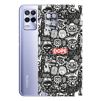 Realme Phone Skins (All Models) - Dope Stay Classy Black Doodles - Matte Finish (M-126) Realme 8S (5G)