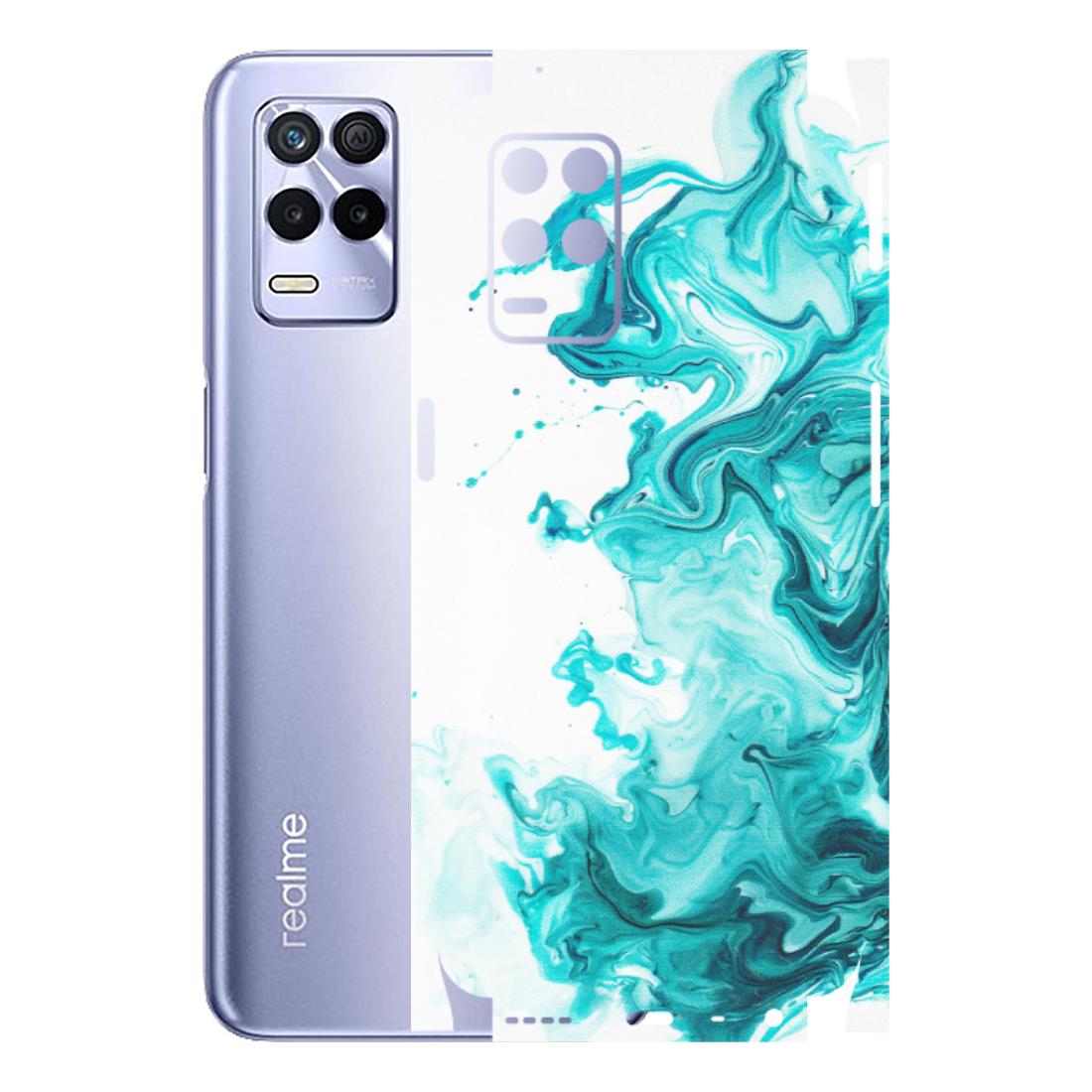 Realme Phone Skins (All Models) - Sky Blue Abstract Colour - Matte Finish (M-146) Realme 8S (5G)