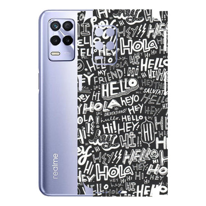 Realme Phone Skins (All Models) - Hi Hello Doodles - Matte Finish (M-25) Realme 8S (5G)