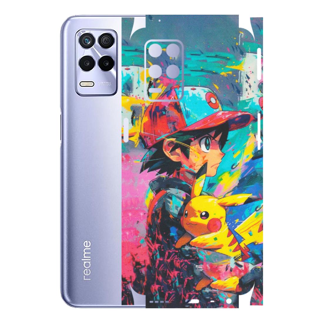 Realme Phone Skins (All Models) - Ash & Pikachu - Matte Finish (M-26) Realme 8S (5G)