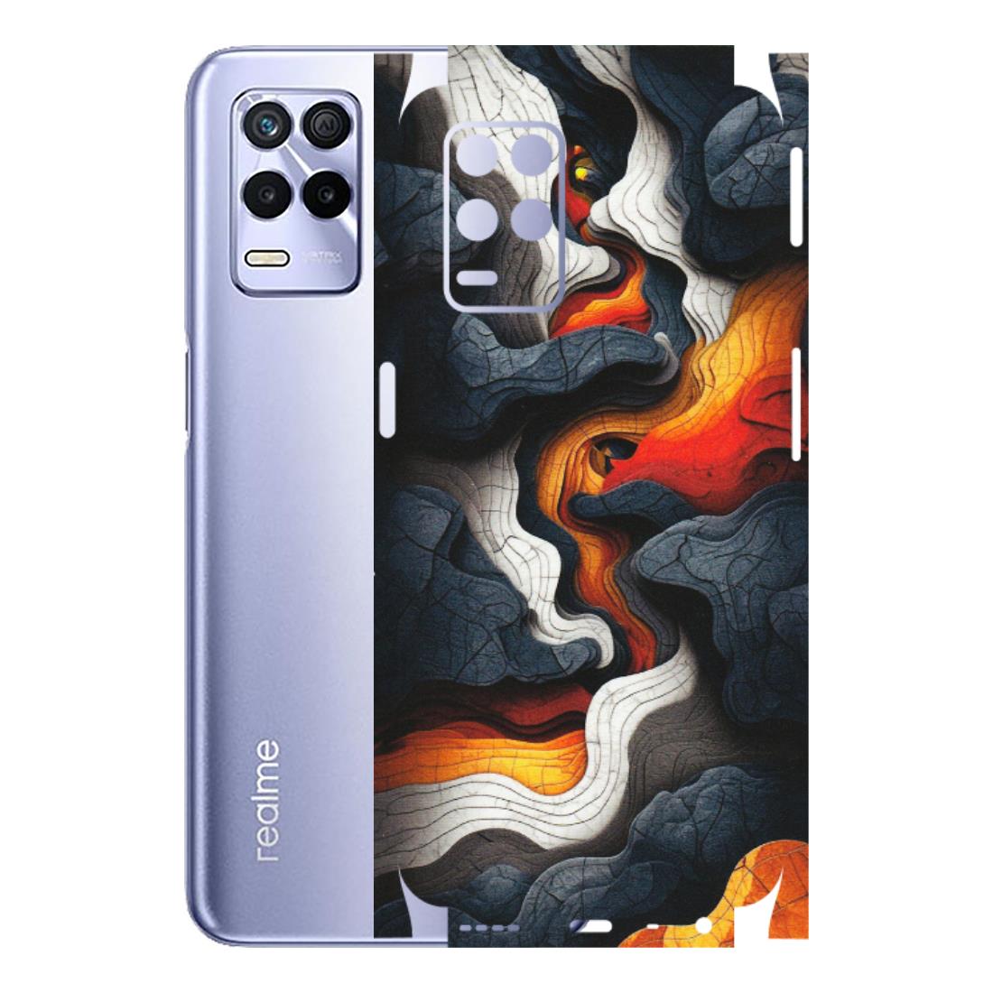 Realme Phone Skins (All Models) - Abstract Volcanic Layers - Matte Finish (M-52) Realme 8S (5G)
