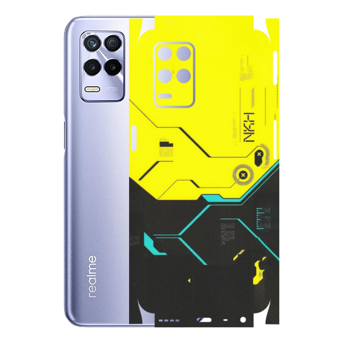 Realme Phone Skins (All Models) - Black Yellow Technica - Matte Finish (M-53) Realme 8S (5G)