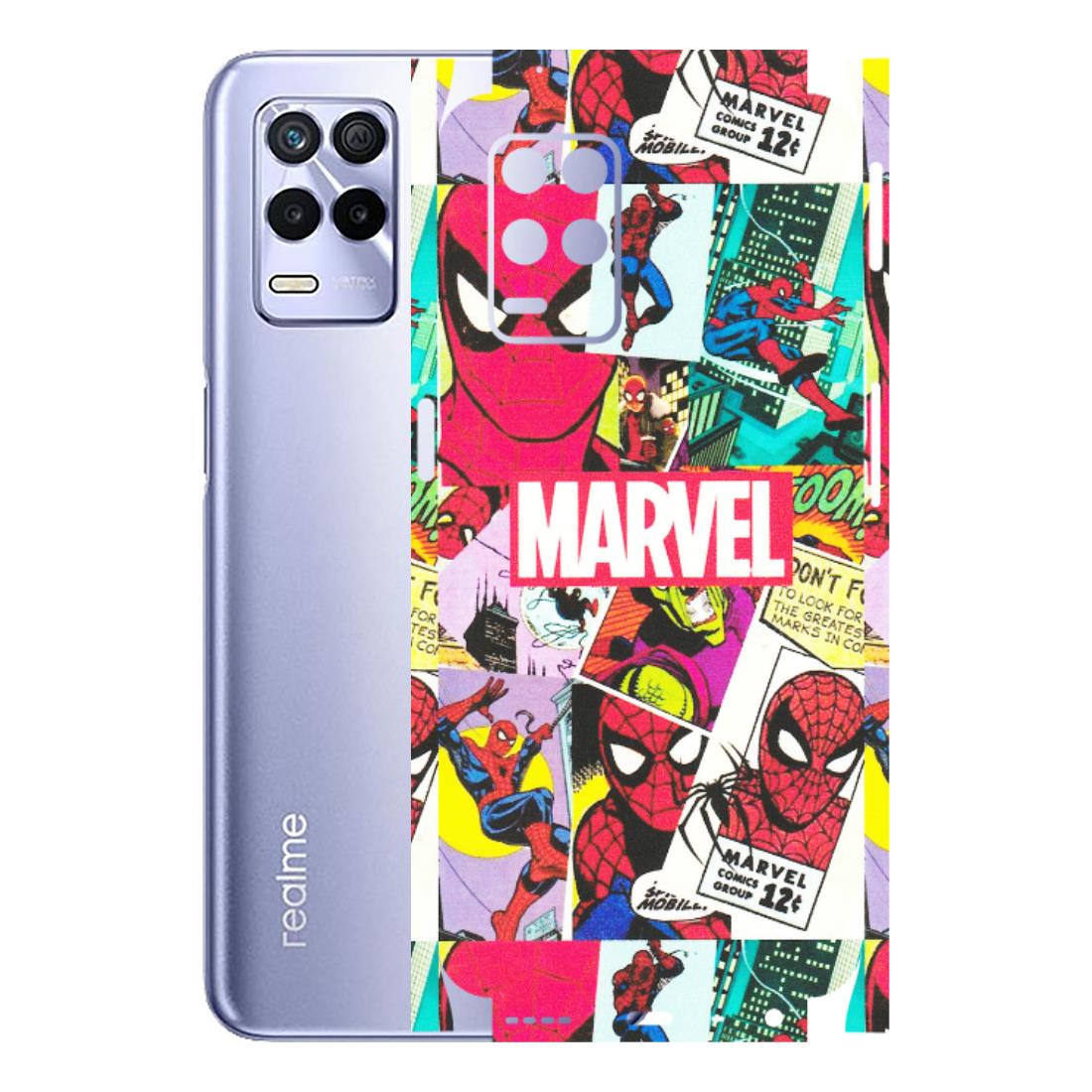 Realme Phone Skins (All Models) - Marvel Comic Spiderman Grafitti - Matte Finish (M-72) Realme 8S (5G)