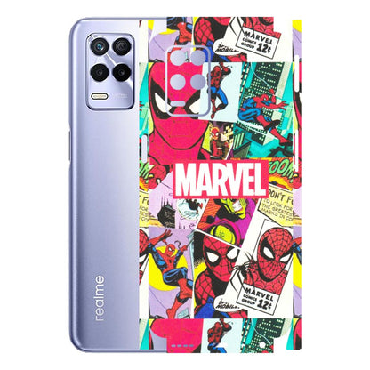 Realme Phone Skins (All Models) - Marvel Comic Spiderman Grafitti - Matte Finish (M-72) Realme 8S (5G)