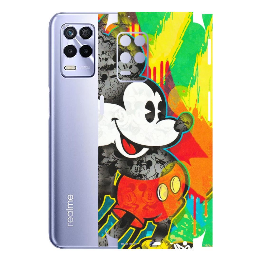 Realme Phone Skins (All Models) - Multiple Mickey With Colourful Texture - Matte Finish (M-84) Realme 8S (5G)