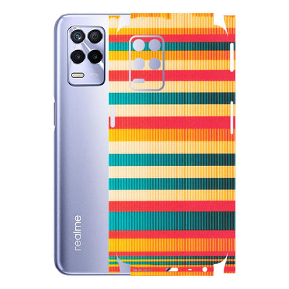 Realme Phone Skins (All Models) - Colourful Stripes Soothing Effect - Matte Finish (M-86) Realme 8S (5G)